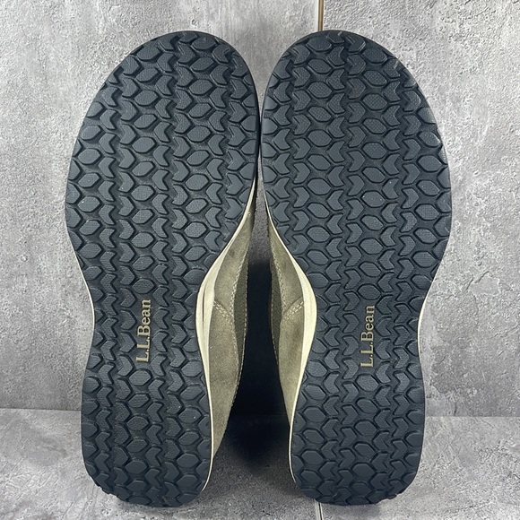 LL Bean Womens Lace Up Round Toe Olive Green Shoes Size 7.5 Sport Oxford - Picture 6 of 9